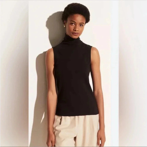Lafayette 148 New York Sleeveless Turtleneck Sweater - Picture 2 of 9